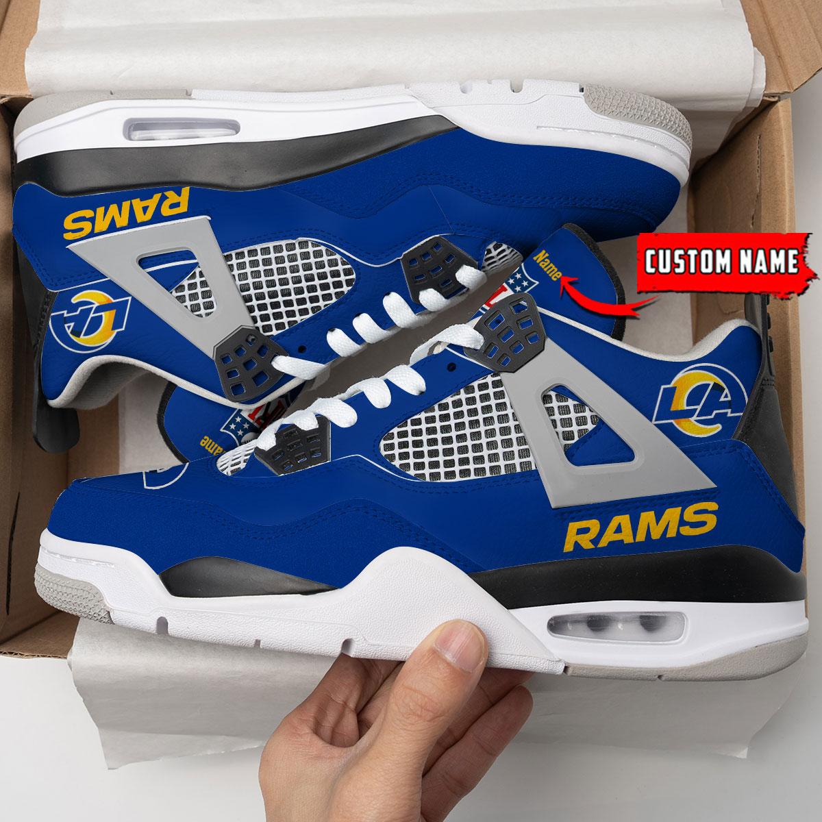 Los Angeles Rams Personalized AJ4 Sneaker BG325