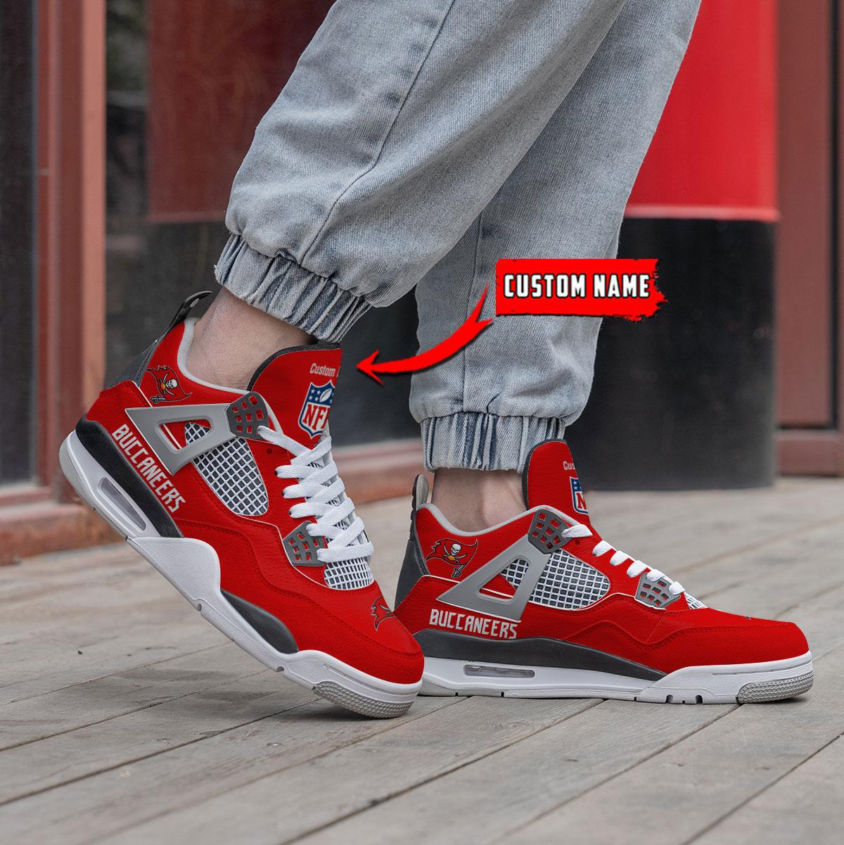 Tampa Bay Buccaneers Personalized AJ4 Sneaker BG321