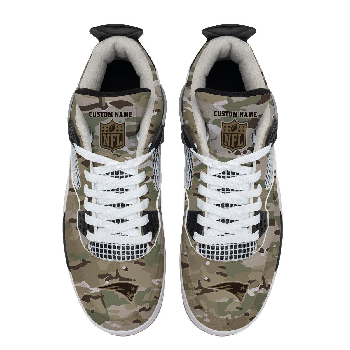 New England Patriots Camo Personalized AJ4 BG26