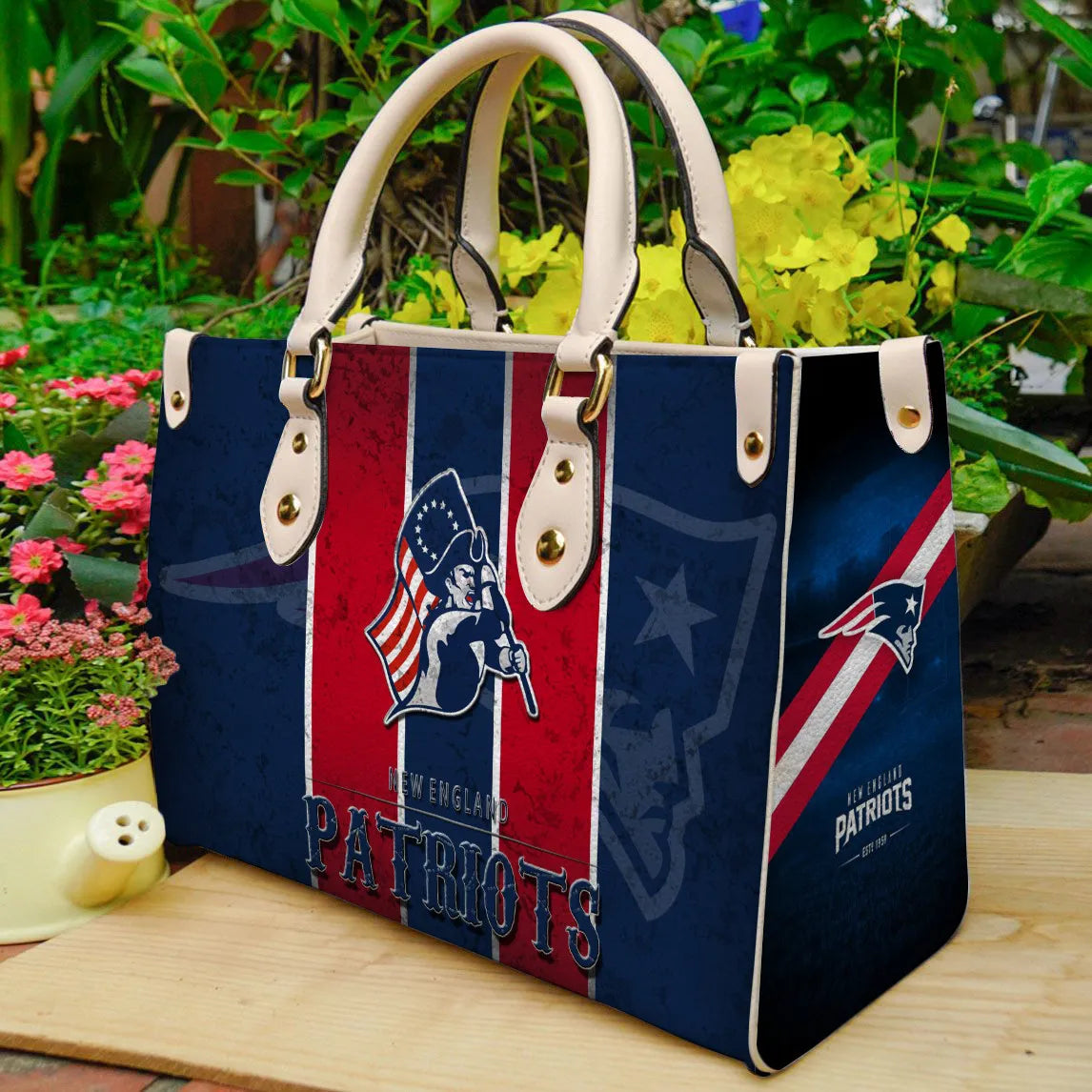New England Patriots Leather Hand Bag BB08