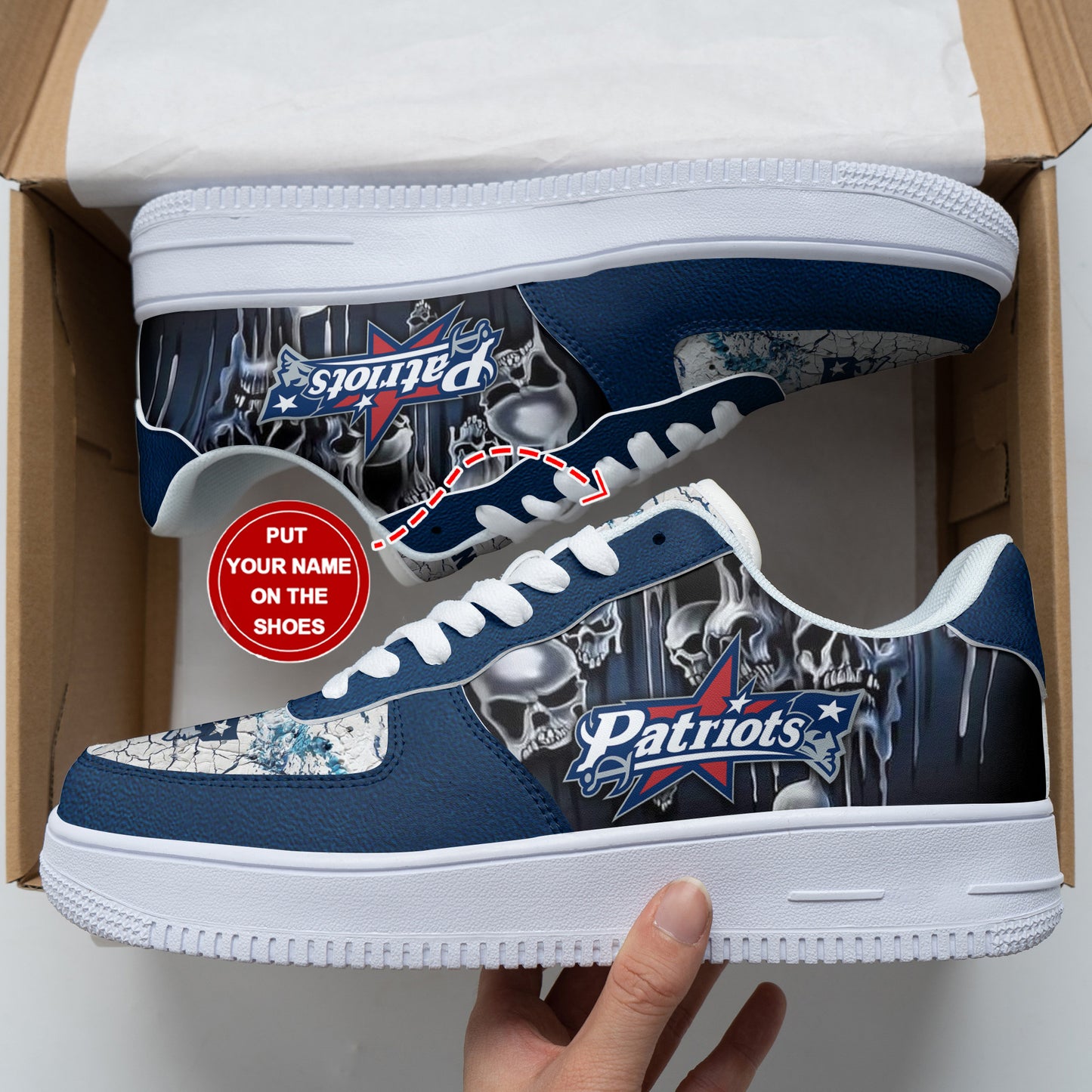 New England Patriots Personalized AF1 Shoes BG191