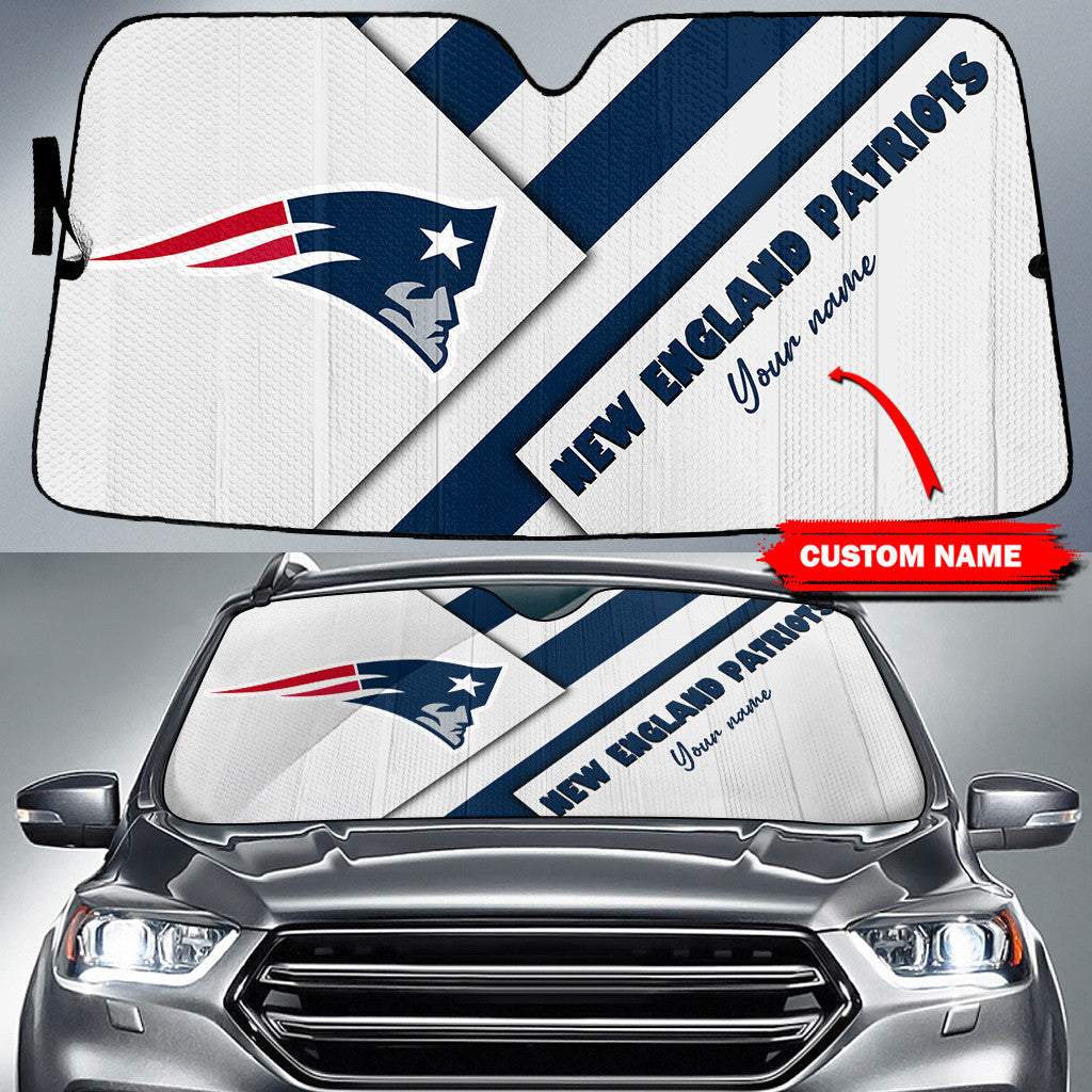 New England Patriots Personalized Auto Sun Shade BG111