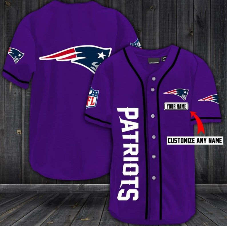 New England Patriots Personalized Baseball Jersey Shirt 47
