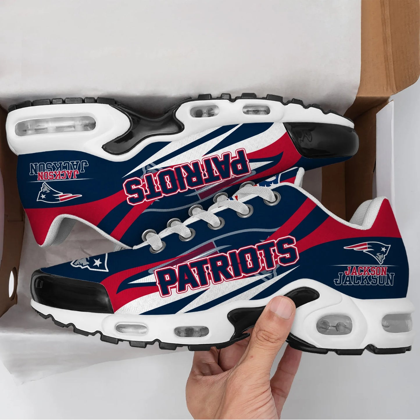 New England Patriots Personalized Plus T-N Youth Sneakers BG101