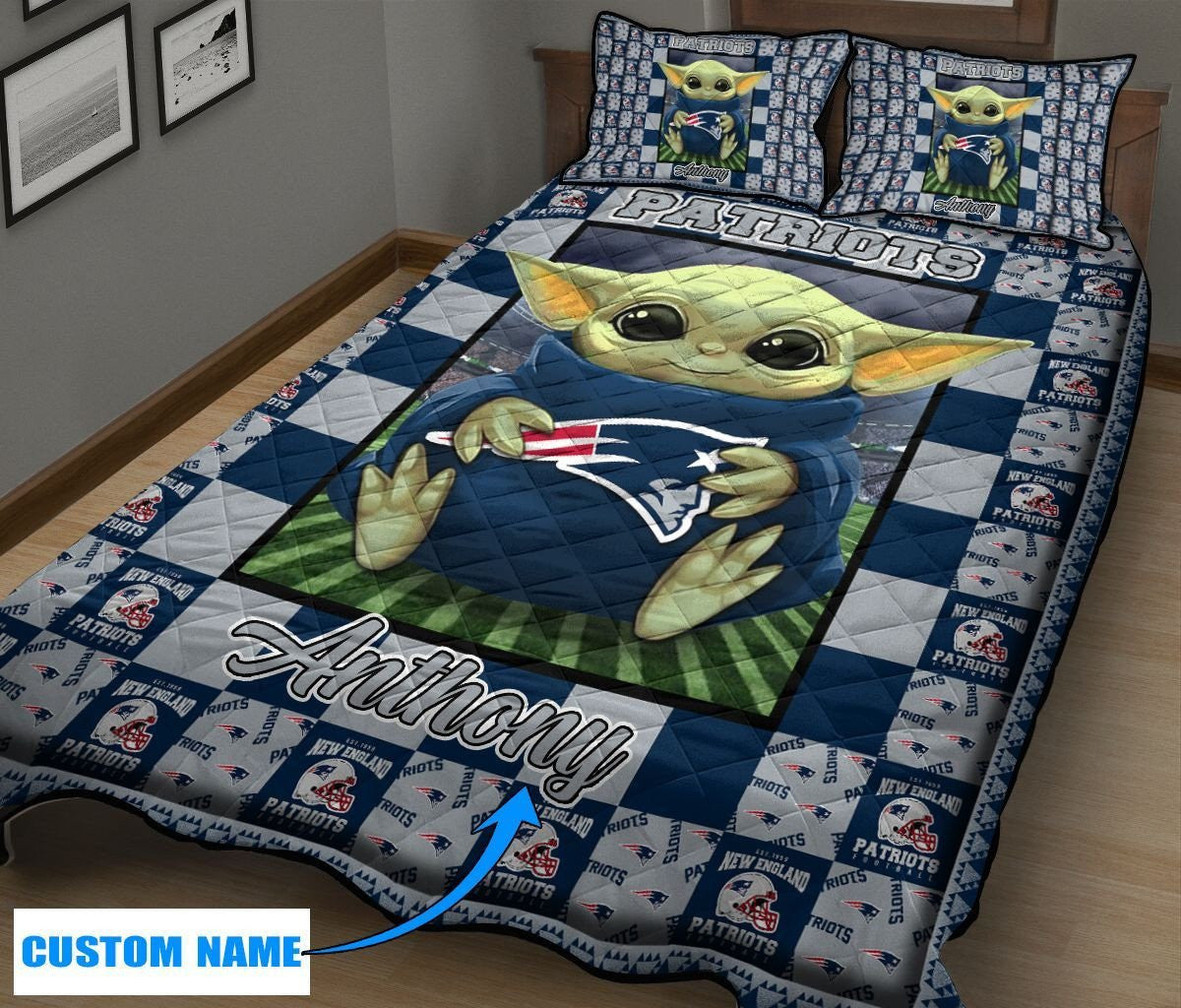 New England Patriots Personalized Quilt Set BG50