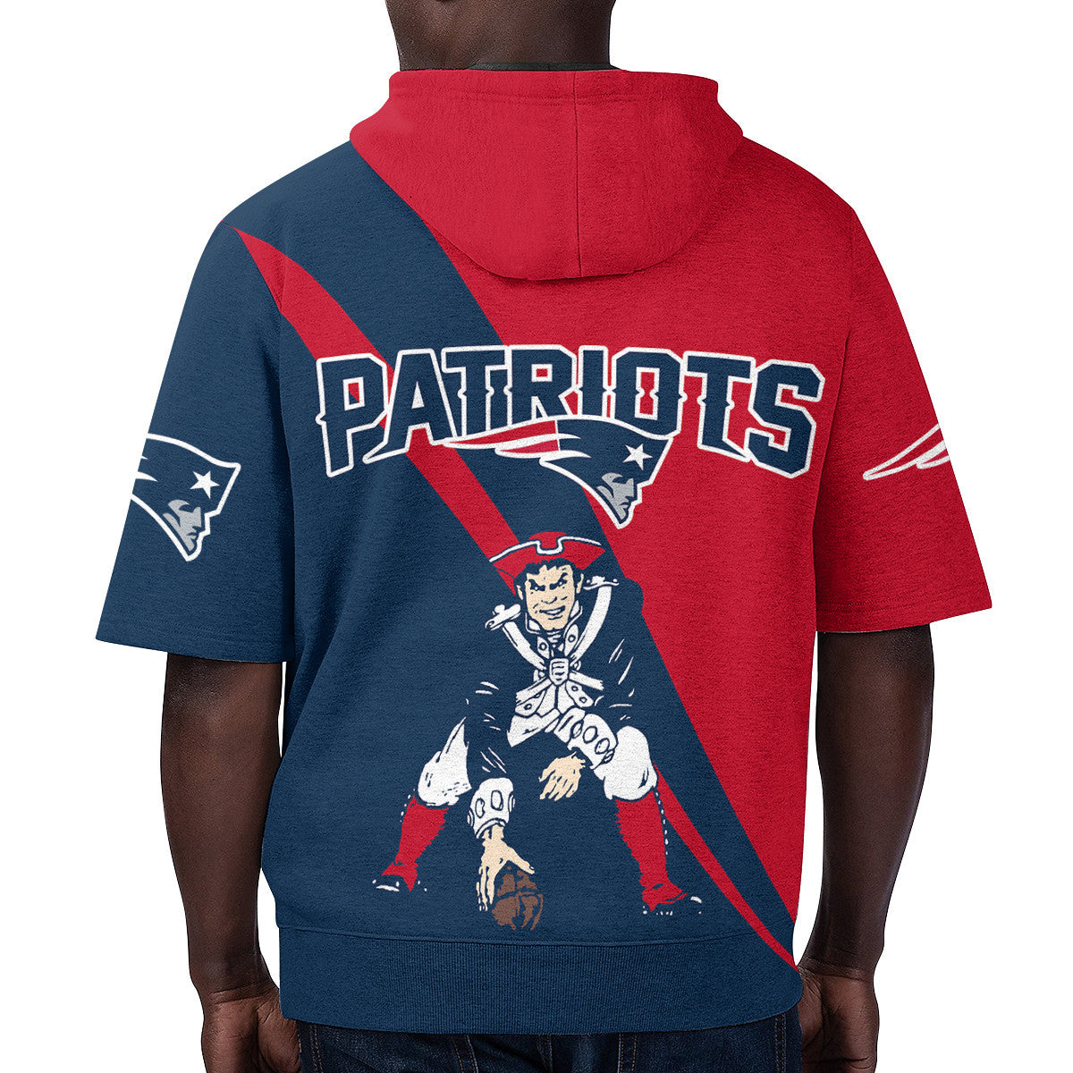 New England Patriots Short Sleeve Hoodie BG71