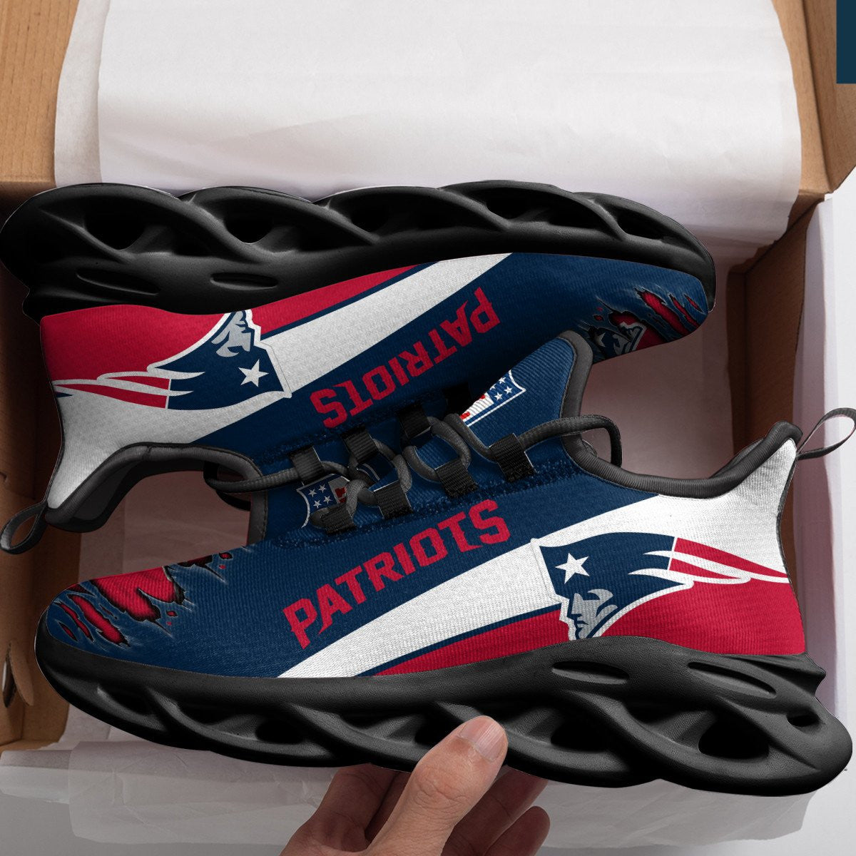 New England Patriots Yezy Running Sneakers 954