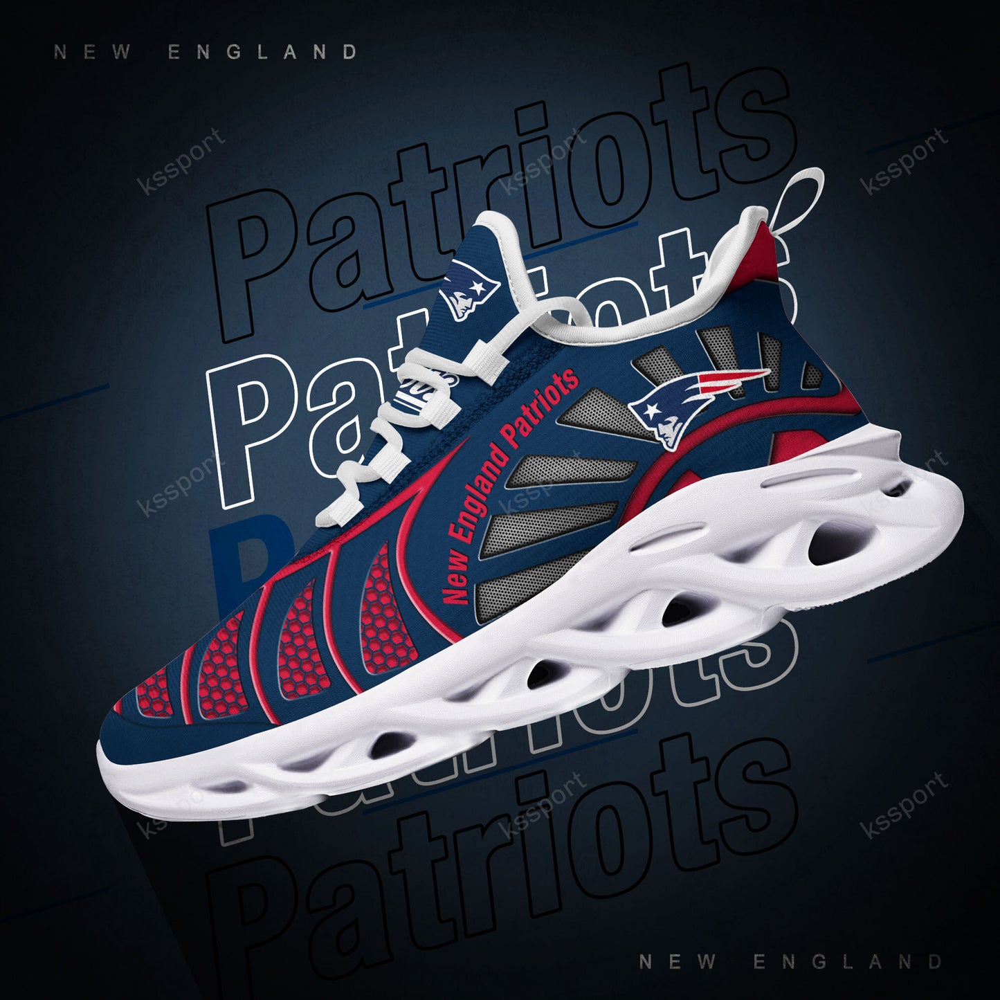 New England Patriots Yezy Running Sneakers BB01