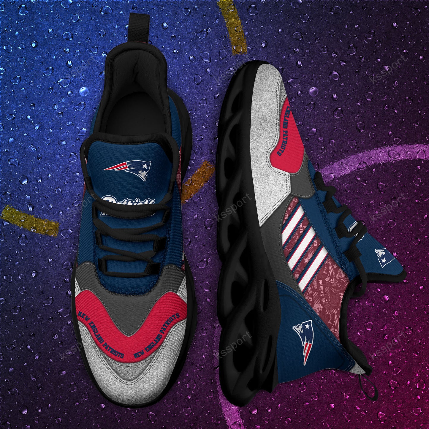 New England Patriots Yezy Running Sneakers BG748