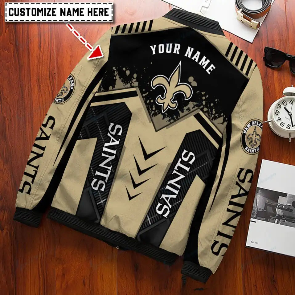 New Orleans Saints Personalized Bomber Jacket BG370