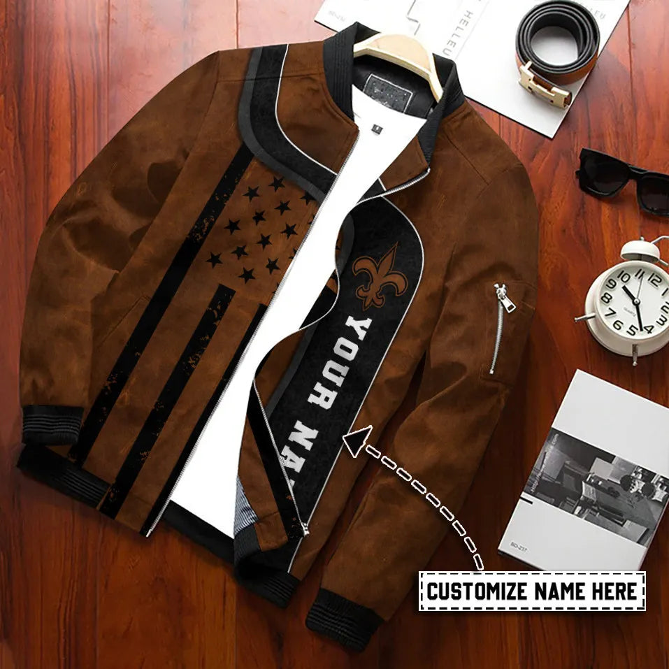 New Orleans Saints Personalized Bomber Jacket BG568