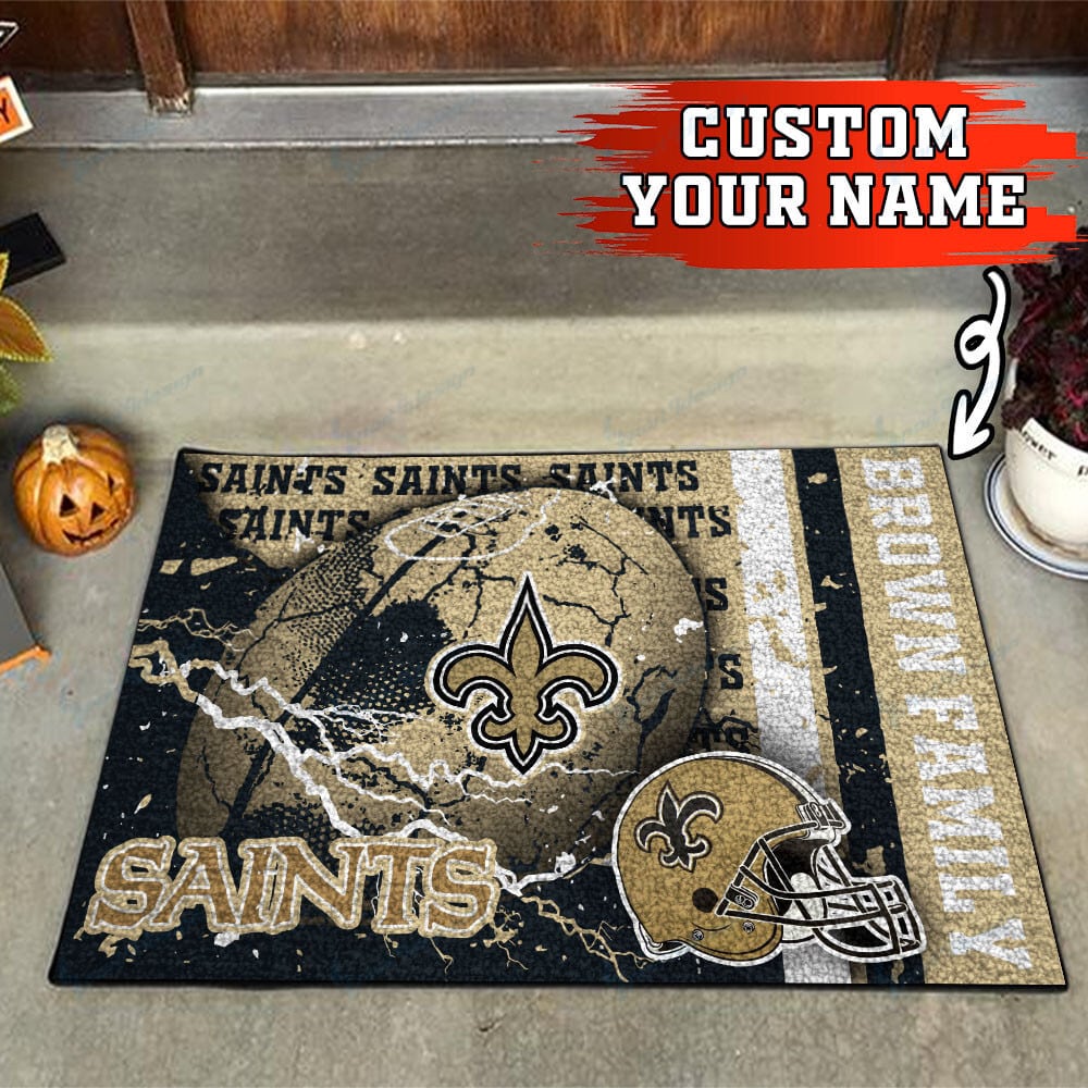 New Orleans Saints Personalized Doormat BG21