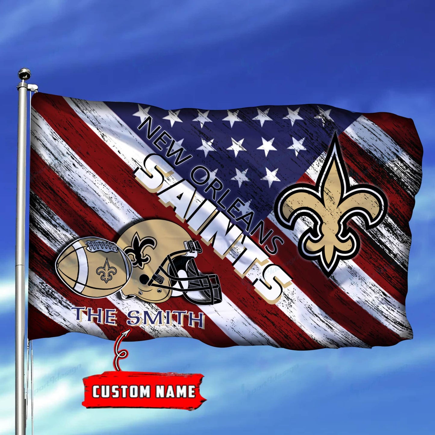 New Orleans Saints Personalized Flag 154