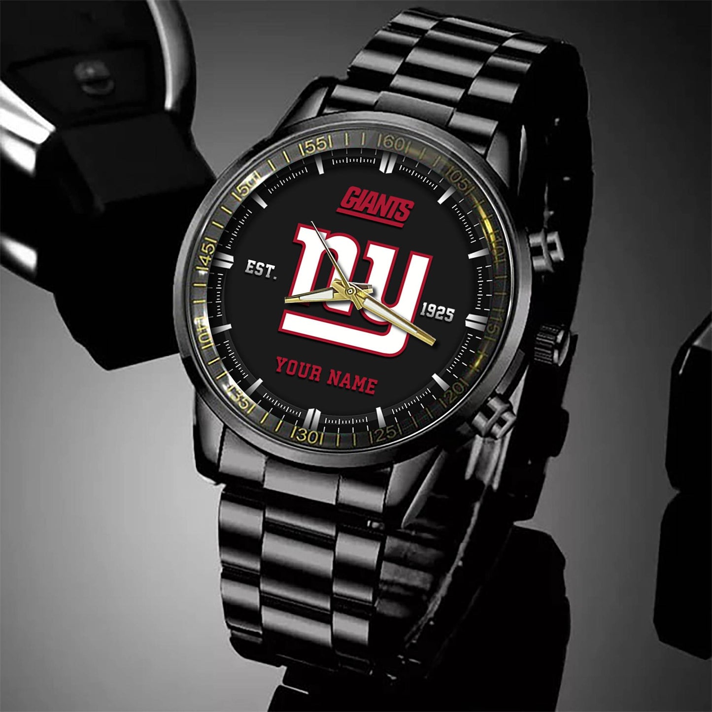 New York Giants Black Fashion Watch Gifts For Sport Fans AZWATCH078