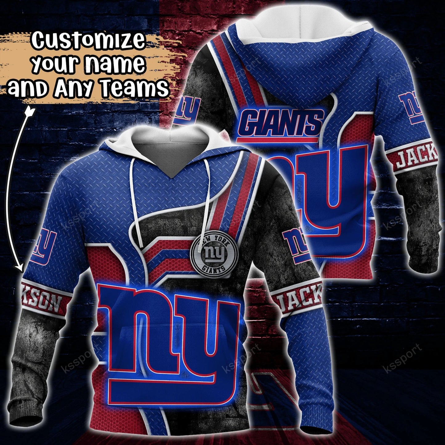New York Giants Personalized Hoodie BG907