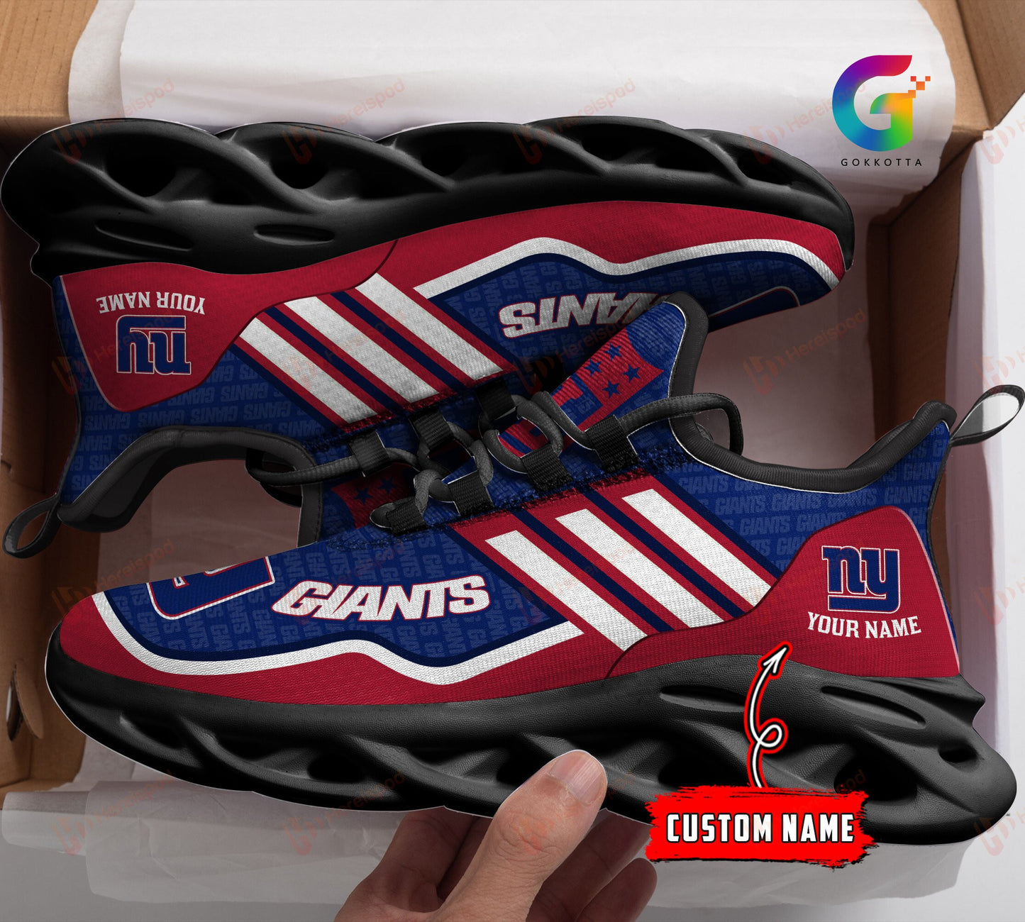 New York Giants Personalized Yezy Running Sneakers 137