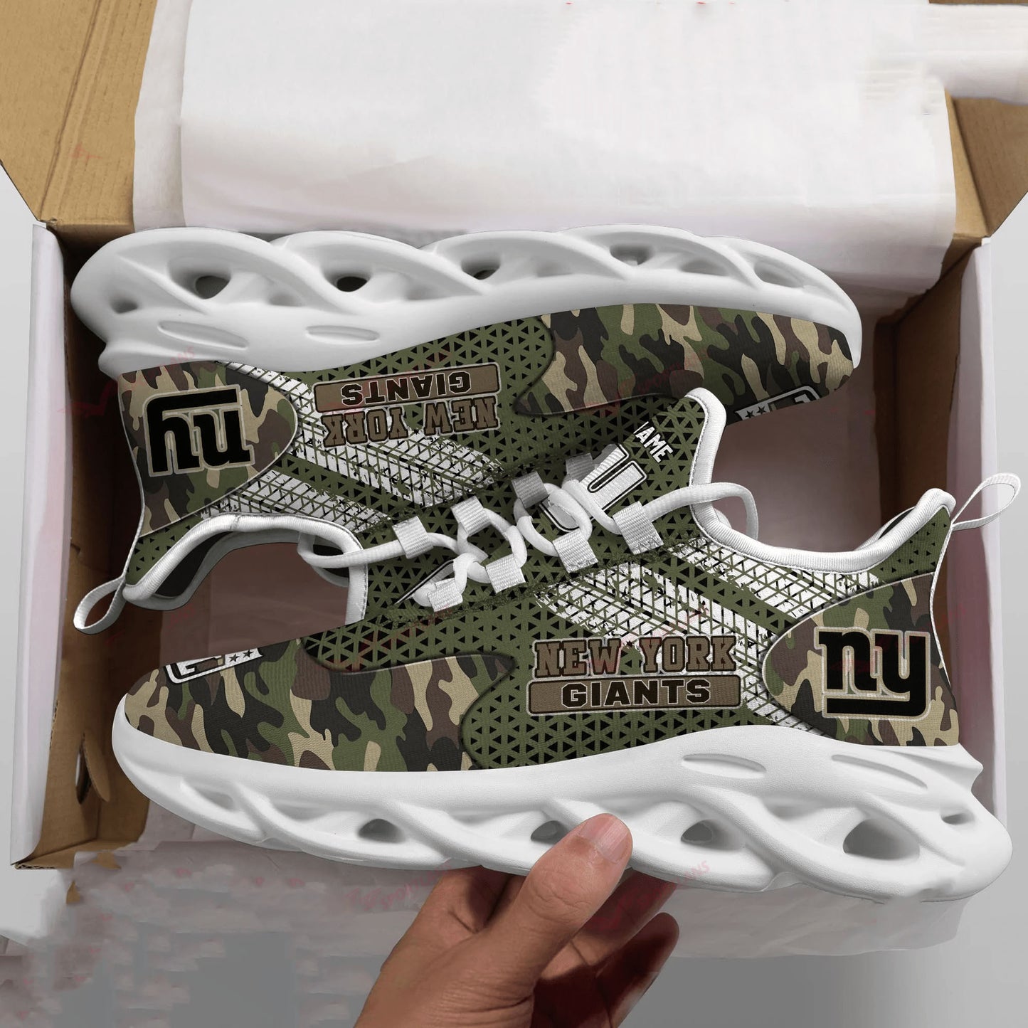 New York Giants Personalized Yezy Running Sneakers SPD613