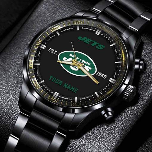 New York Jets Black Fashion Watch Gifts For Sport Fans AZWATCH079