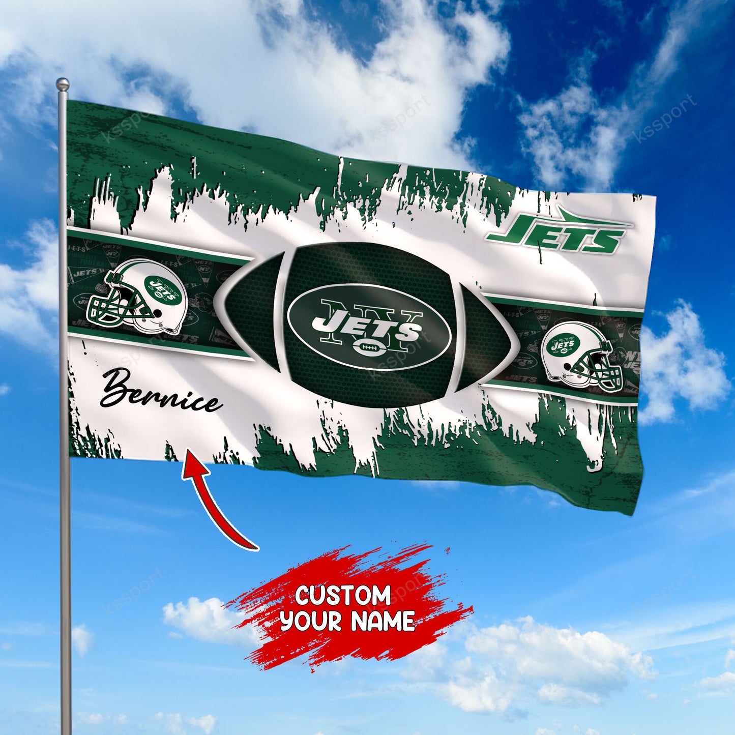 New York Jets Personalized Flag 396