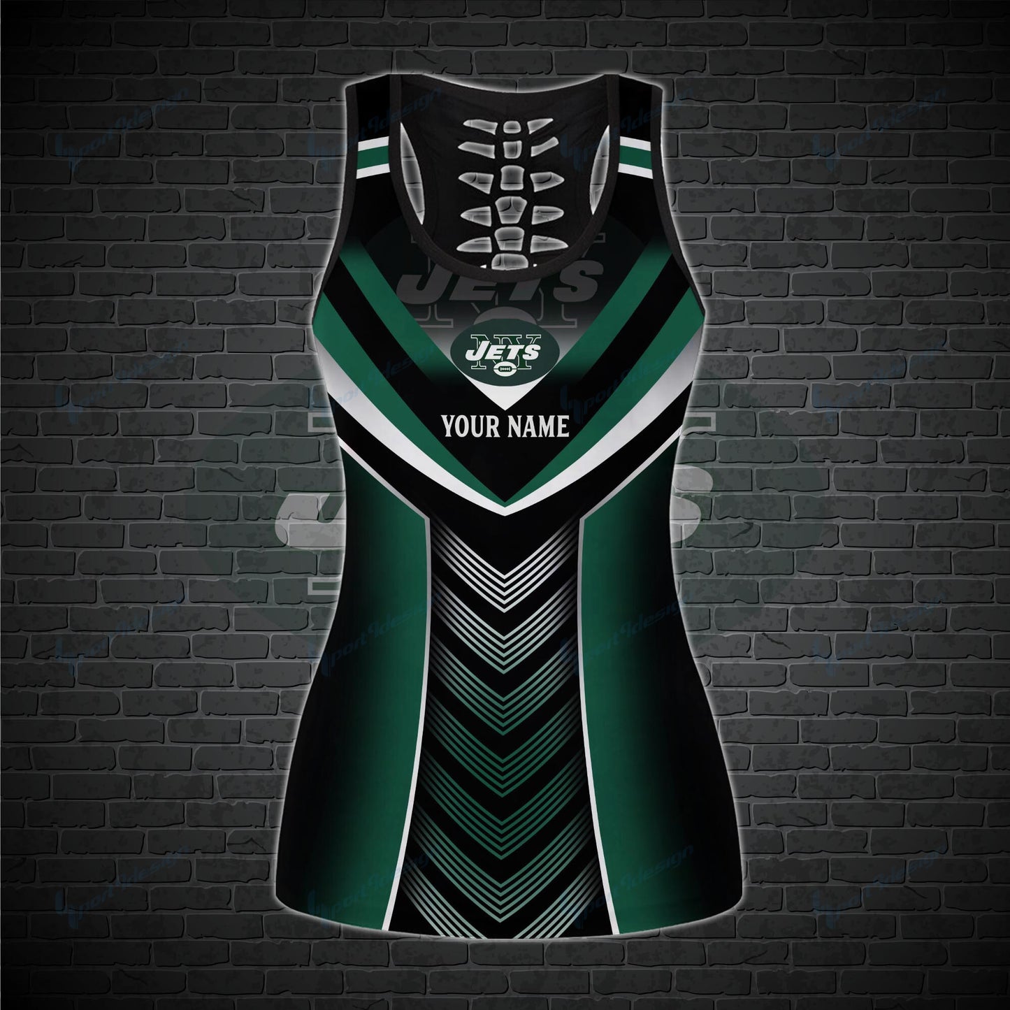 New York Jets Personalized Leggings And Tank Top BG23