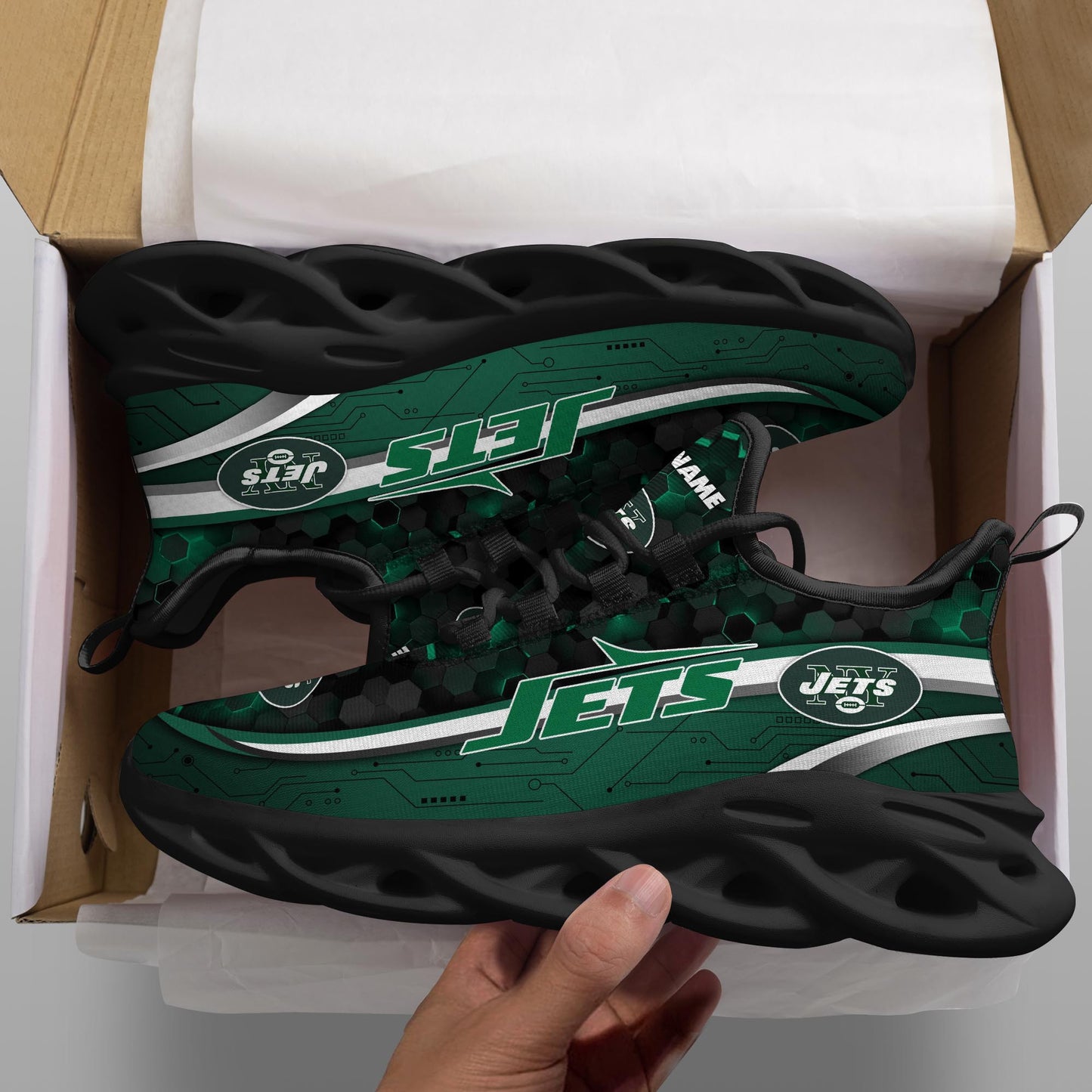 New York Jets Personalized Yezy Running Sneakers 99