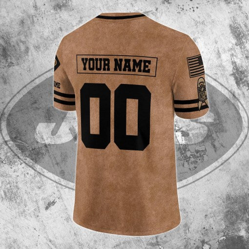 New York Jets Personalized V-neck Football Jersey Sport Gifts For Fan AZCVFJ089
