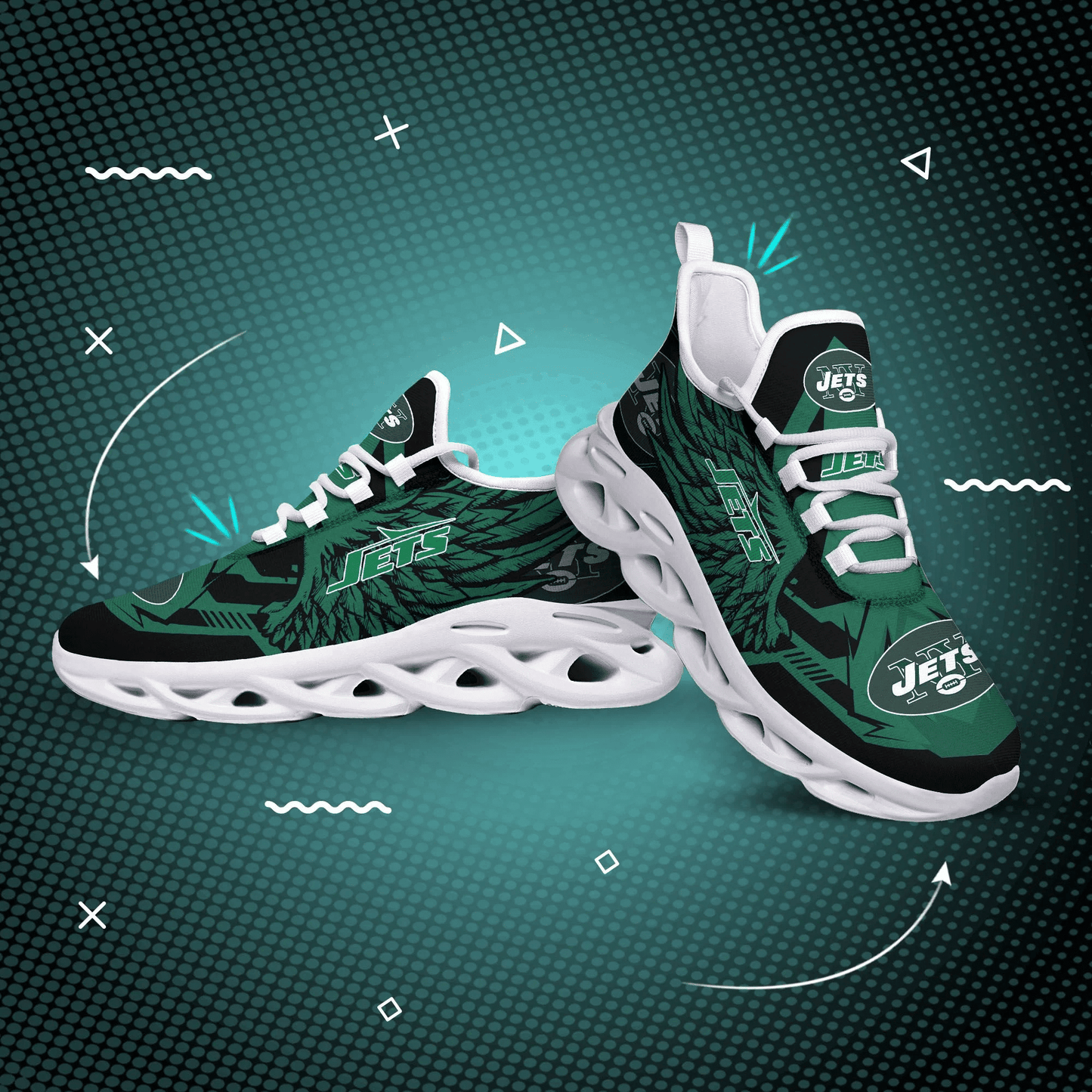 New York Jets Yezy Running Sneakers 201