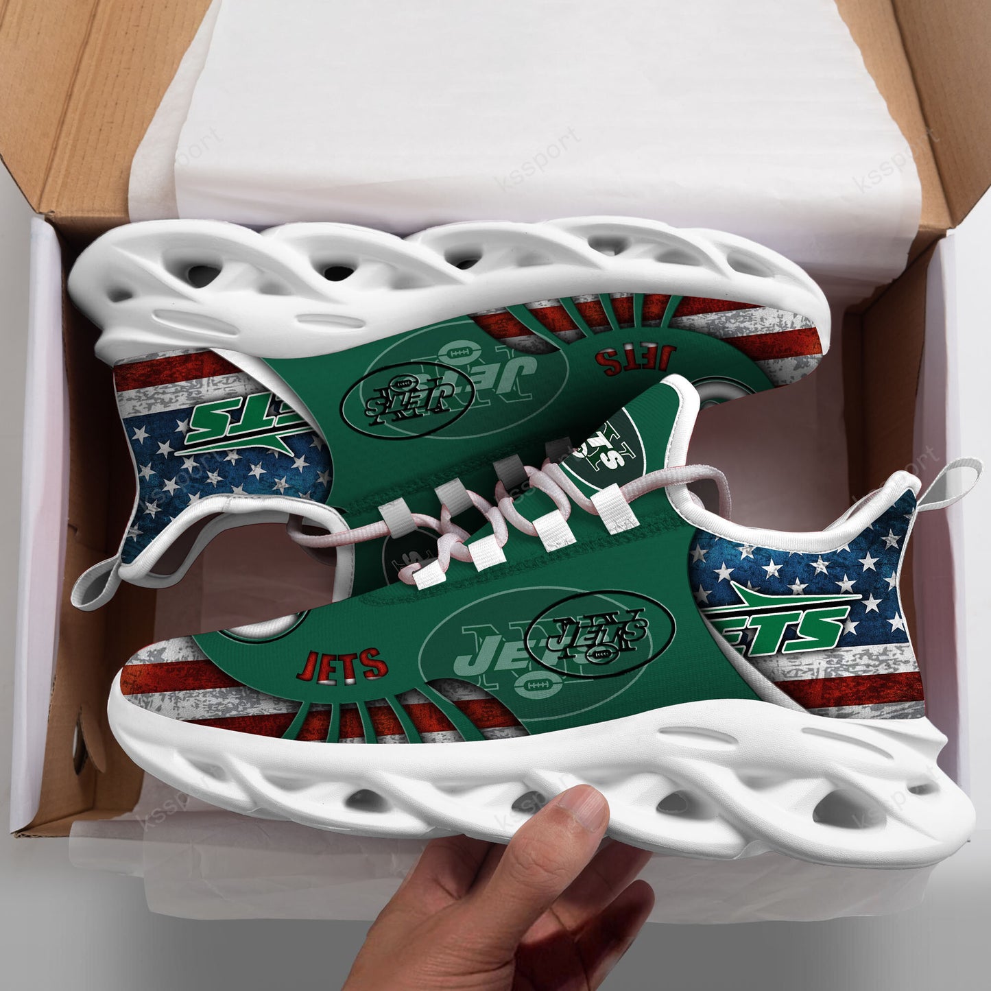 New York Jets Yezy Running Sneakers BG827