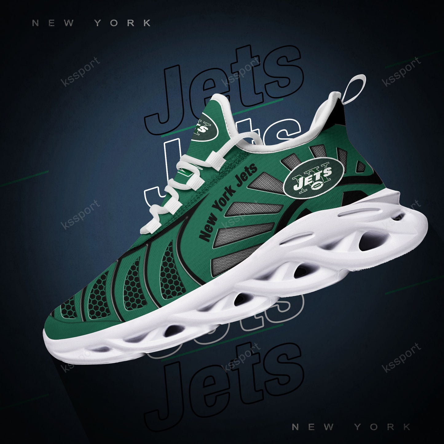 New York Jets Yezy Running Sneakers BG999