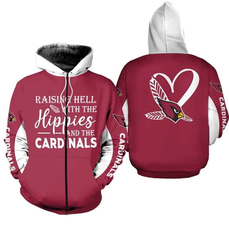 NFL Arizona Cardinals Limited Edition All Over Print Hoodie Sweatshirt Zip Hoodie T shirt Unisex Size