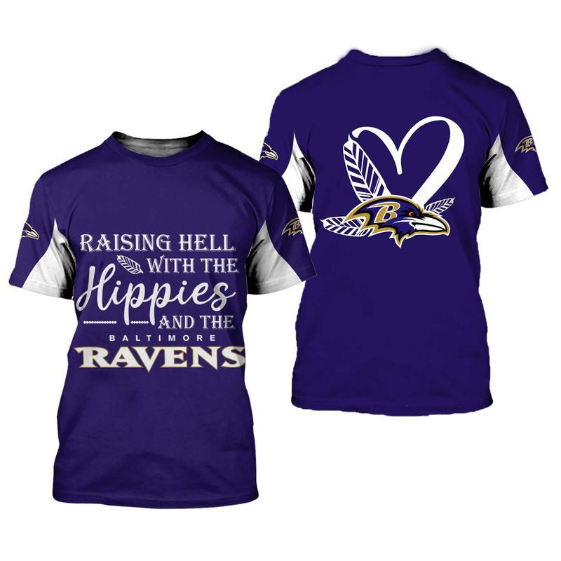 NFL Baltimore Ravens Limited Edition All Over Print Hoodie Sweatshirt Zip Hoodie T shirt Unisex Size NEW018009