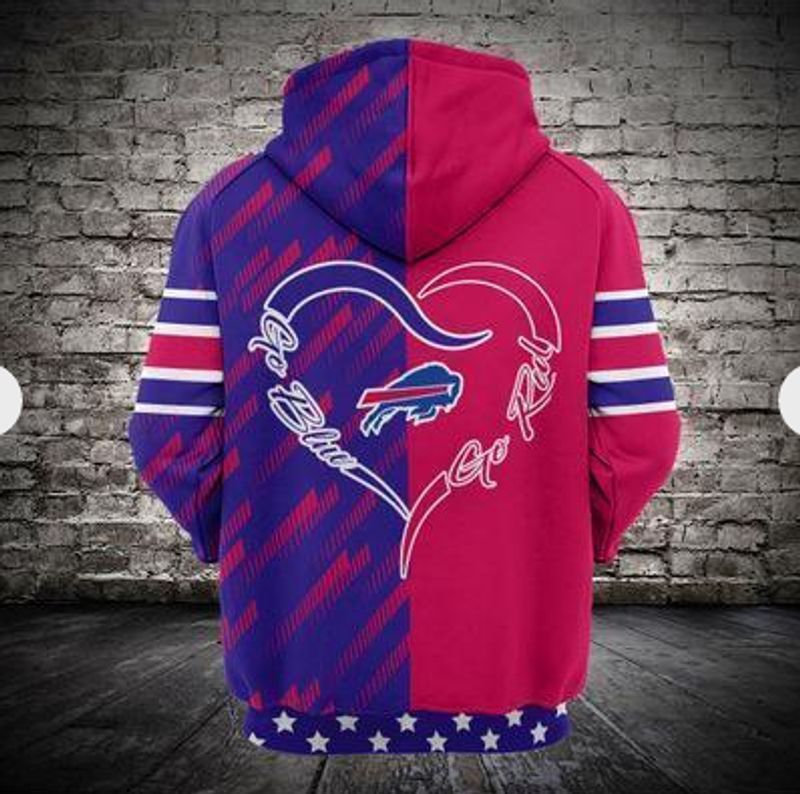 NFL Buffalo Bills Limited Edition All Over Print Sweatshirt Zip Hoodie T shirt Hoodie Size S-5XL