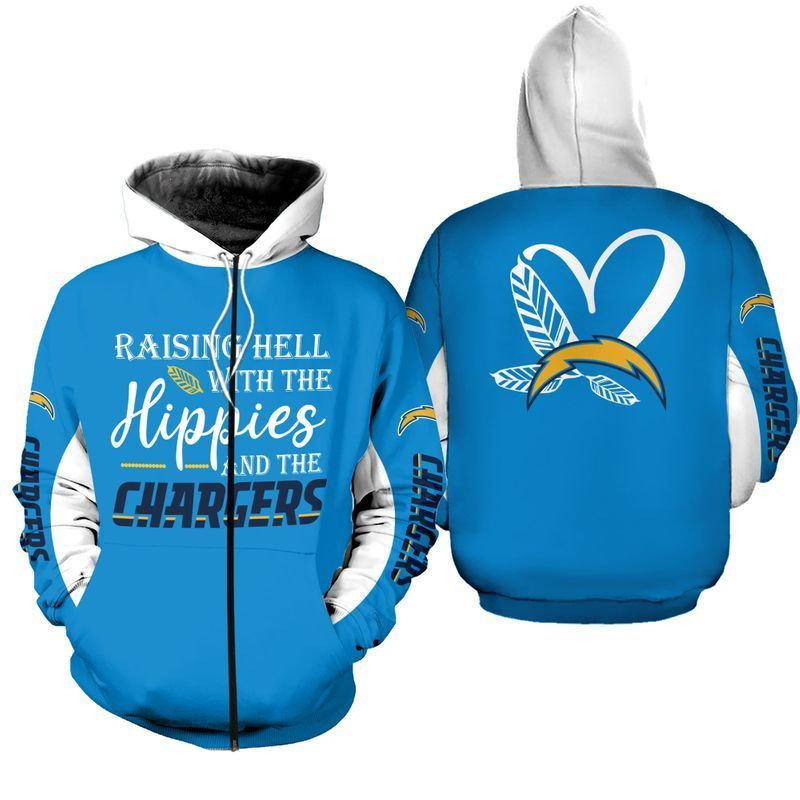 NFL Los Angeles Chargers Limited Edition All Over Print Hoodie Sweatshirt Zip Hoodie T shirt Unisex