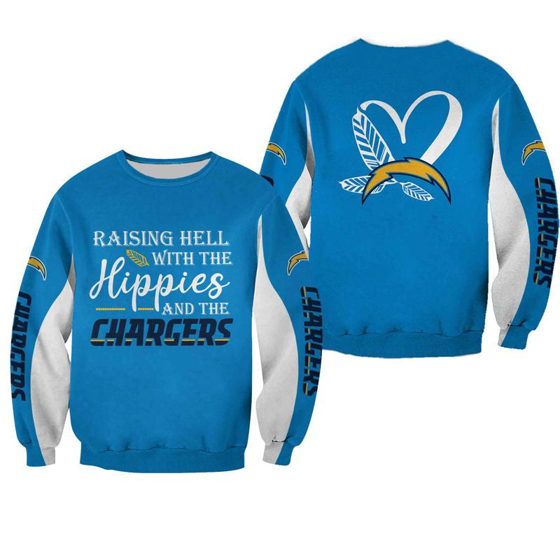 NFL Los Angeles Chargers Limited Edition All Over Print Hoodie Sweatshirt Zip Hoodie T shirt Unisex Size NEW018017