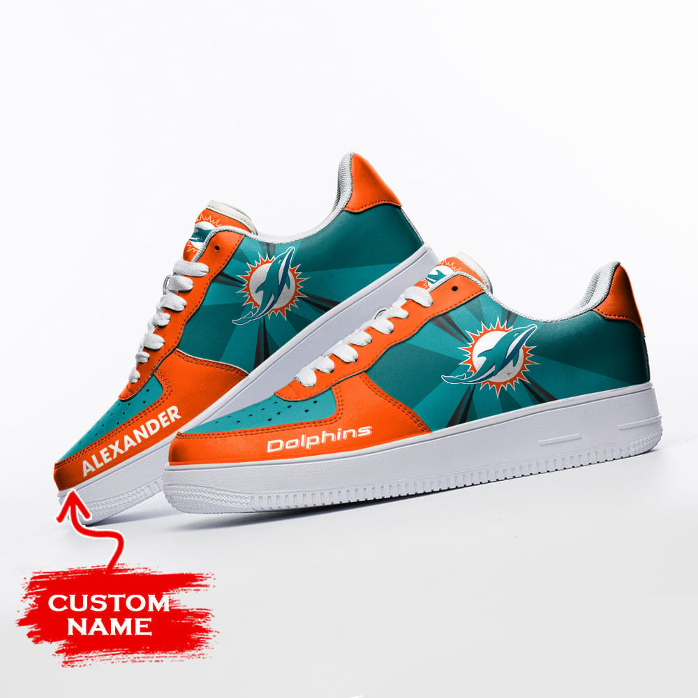 NFL Miami Dolphins Custom Air Force 1 Sneakers