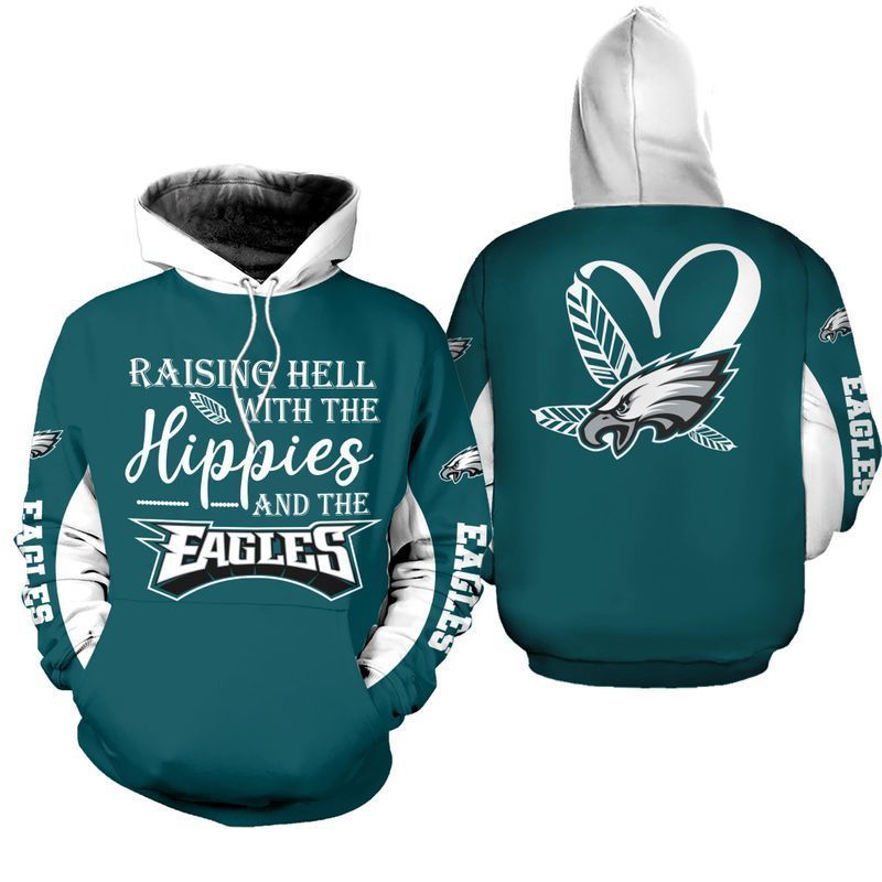 NFL Philadelphia Eagles Limited Edition All Over Print Hoodie Sweatshirt Zip Hoodie T shirt Unisex Size