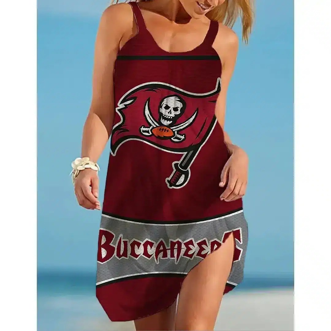Nfl Tampa Bay Buccaneers Printed Beach Dress For Leisure 62