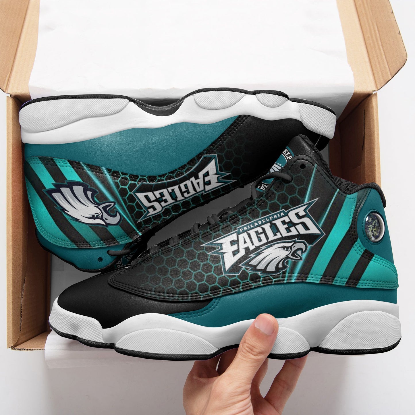 Philadelphia Eagles Air JD13 Sneakers 728