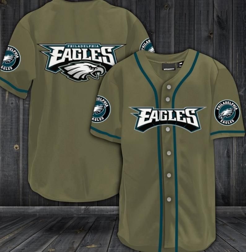Philadelphia Eagles Baseball Jersey Shirt 75
