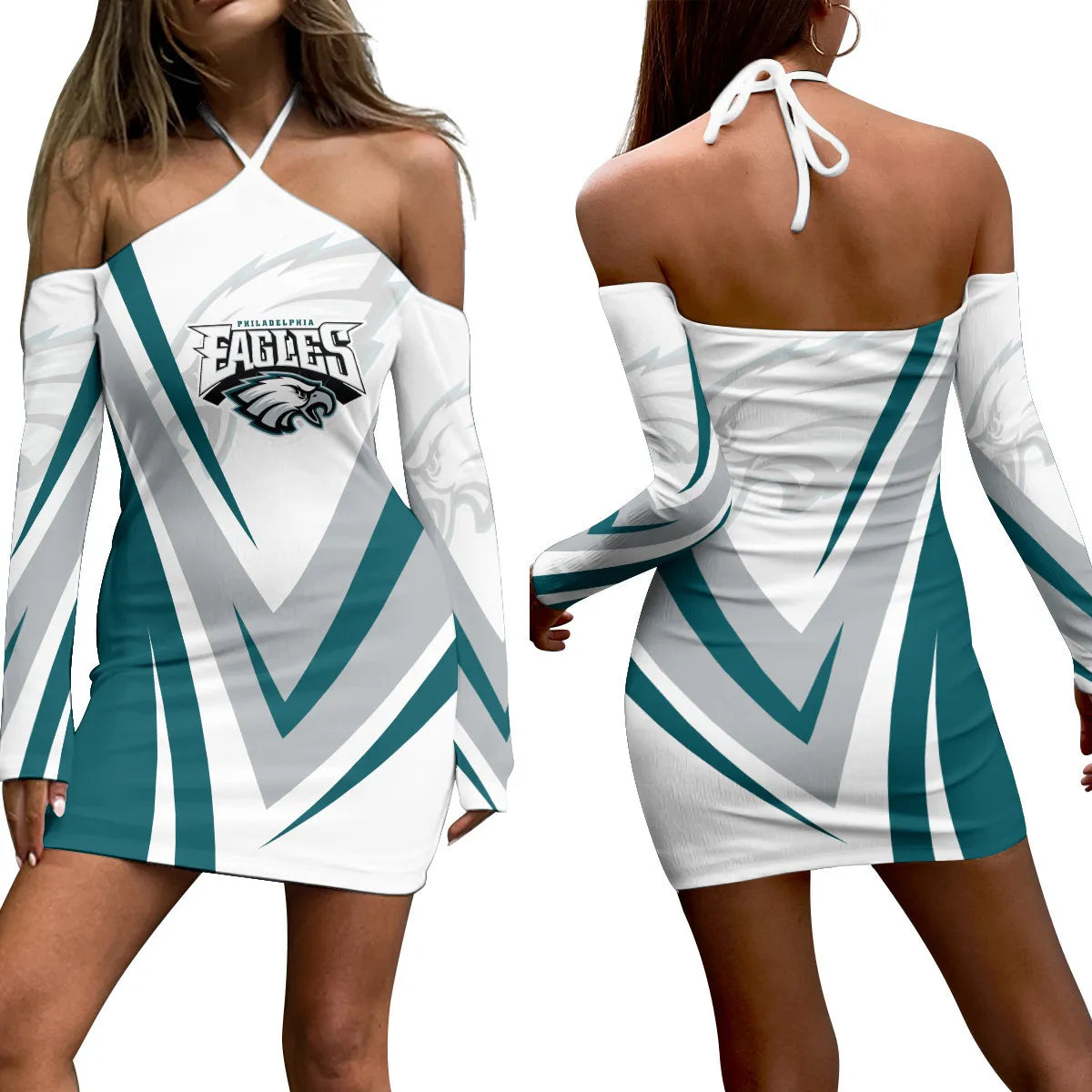 Philadelphia Eagles Halter Lace-up Dress 42