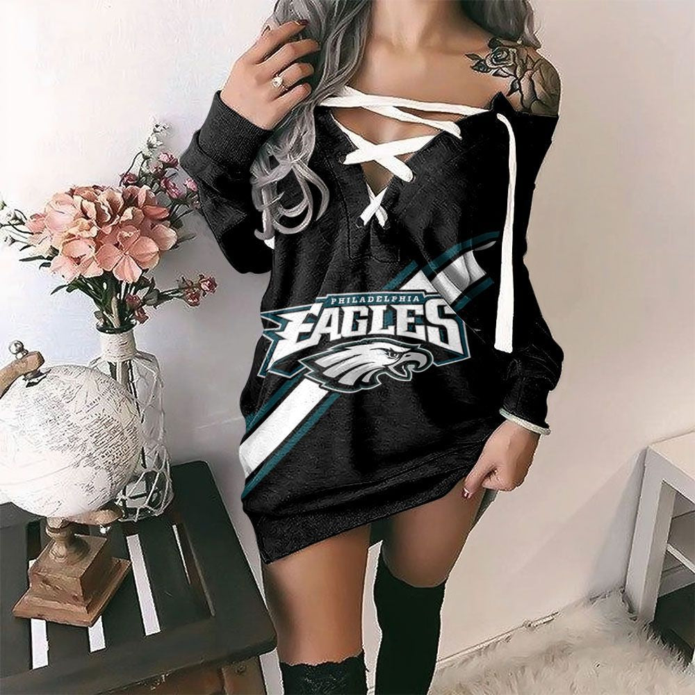 Philadelphia Eagles Lace-Up Sweatshirt 55