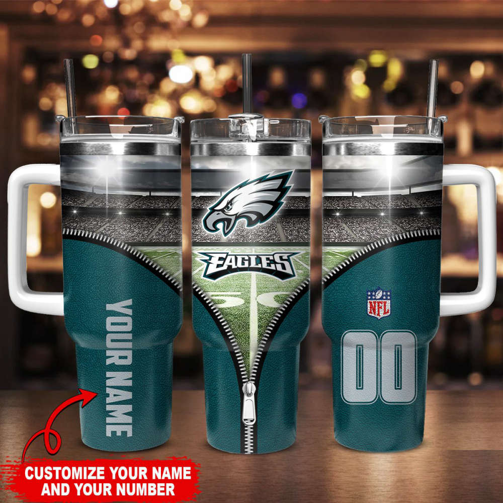 Philadelphia Eagles Personalized Limited Edition Sport Fan Gift 40oz Tumbler AZC40OZT136
