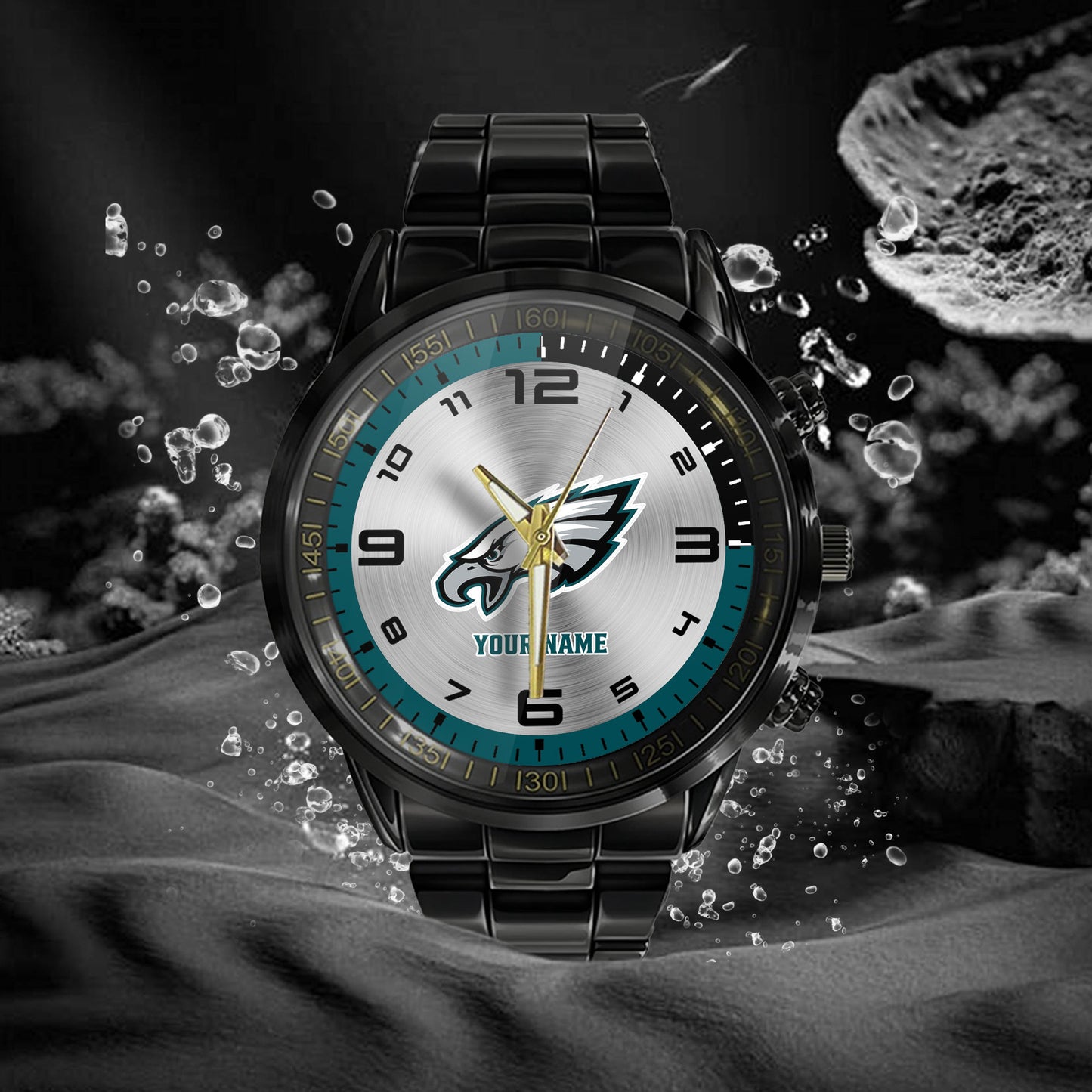 Philadelphia Eagles Black Fashion Watch Gifts For Sport Fans AZWATCH026