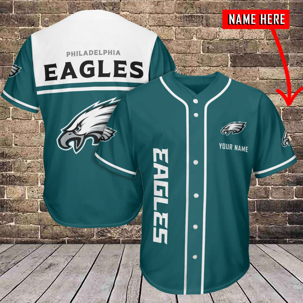 Philadelphia Eagles Personalized Baseball Jersey BG611