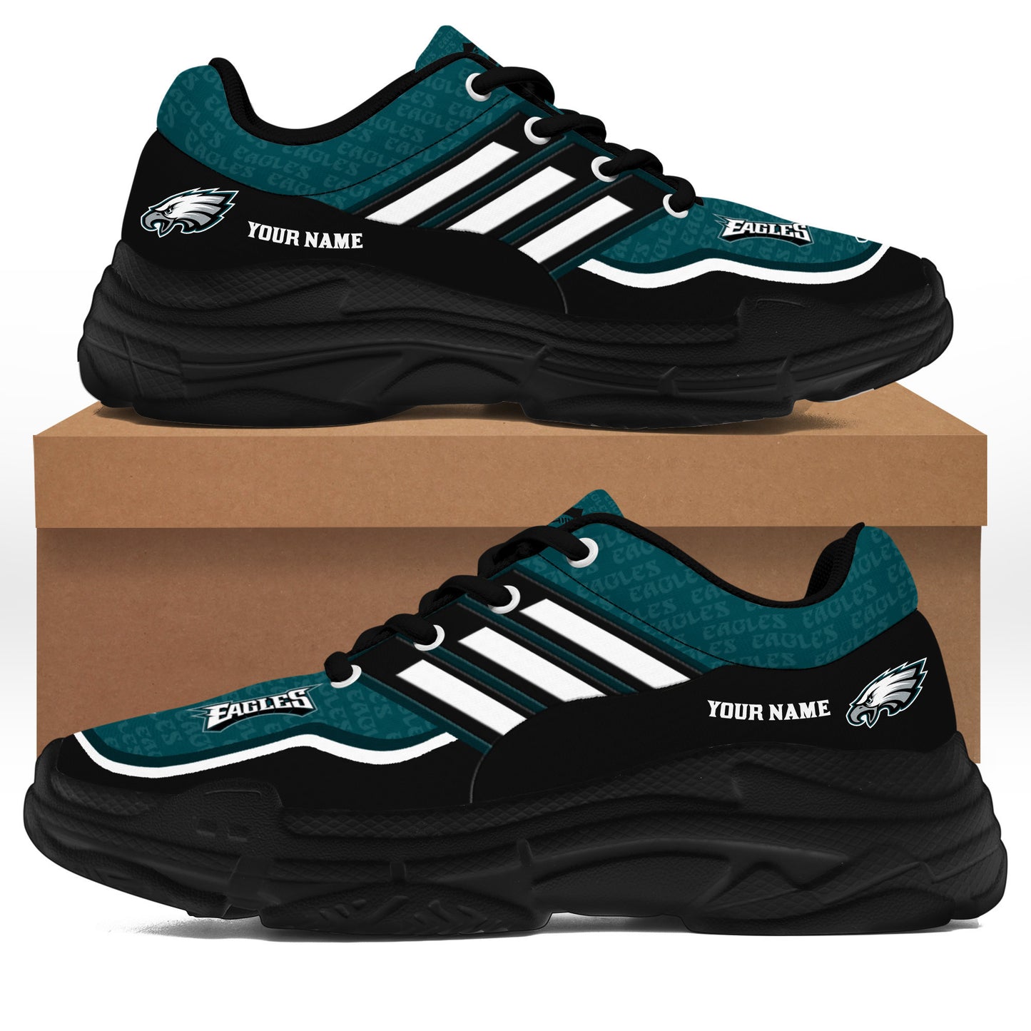 Philadelphia Eagles Personalized Chunky Sneakers 17