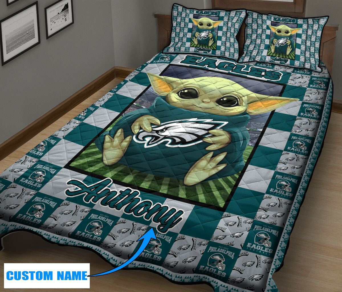 Philadelphia Eagles Personalized Quilt Set BG52