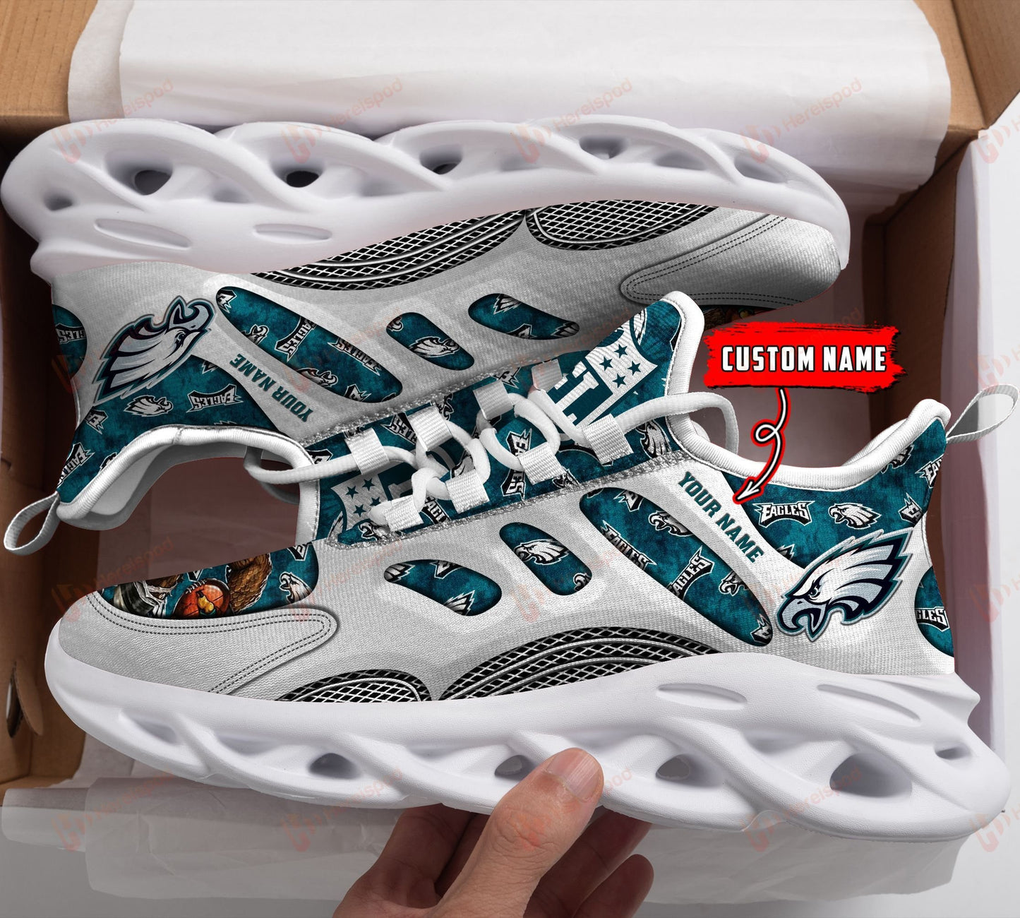Philadelphia Eagles Personalized Yezy Running Sneakers 189