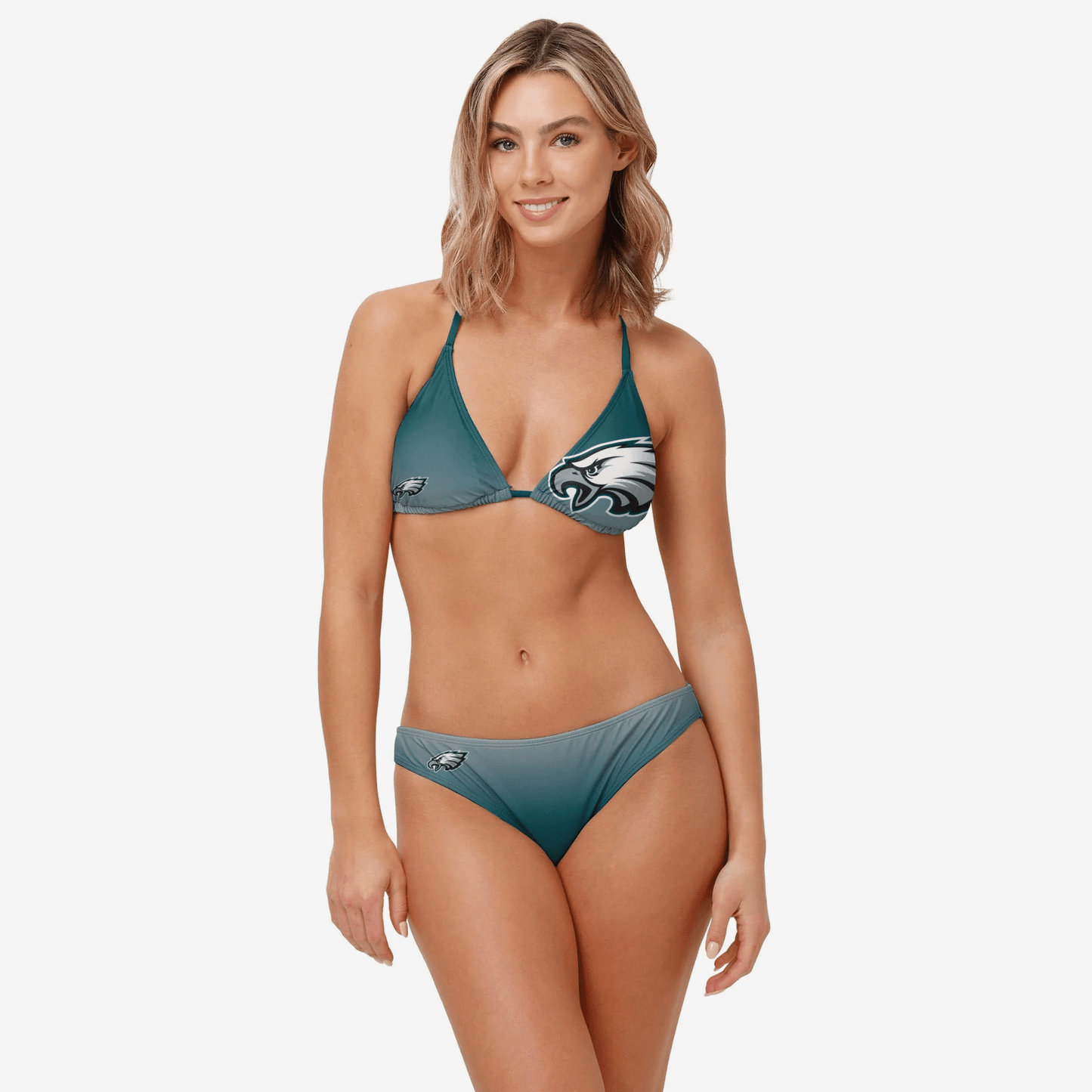 Philadelphia Eagles Womens Gradient Big Logo Bikini