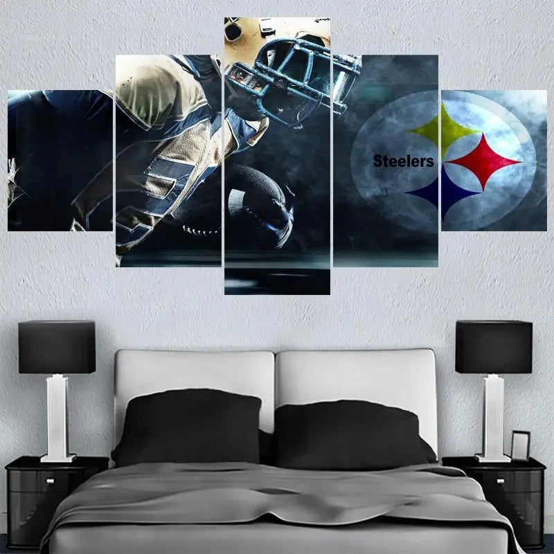 Pittsburgh Steelers 5 Piece Canvas Wall Art With Frame HA39