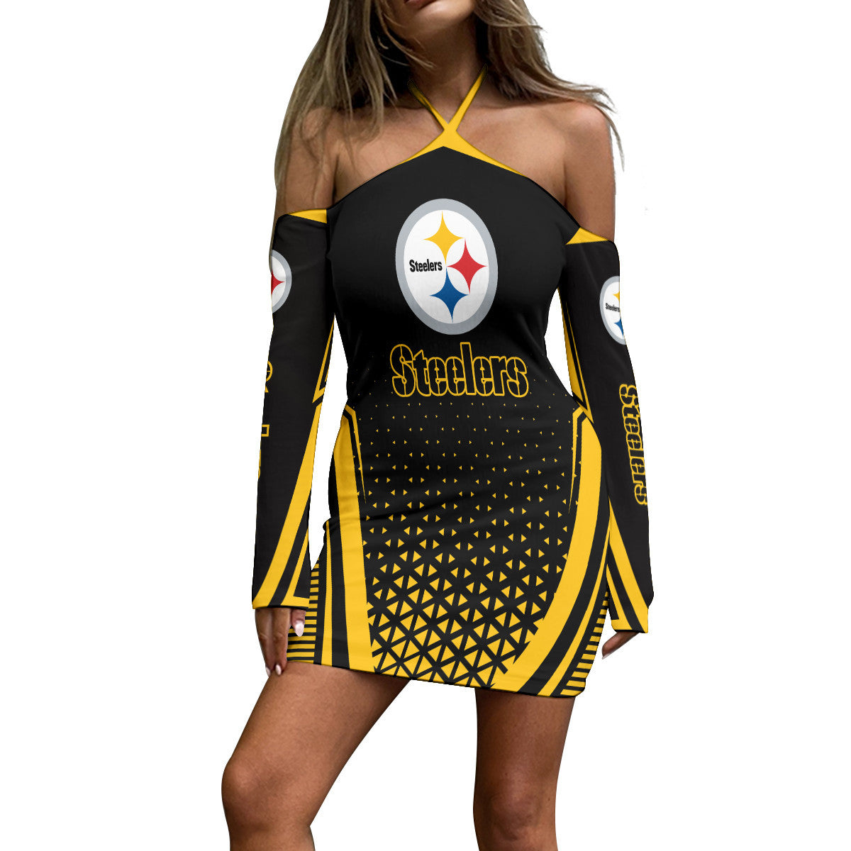 Pittsburgh Steelers Halter Lace-up Dress 52